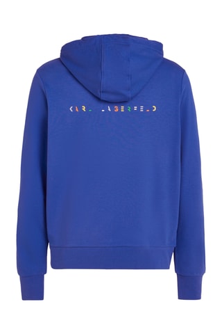 Sweat en coton biologique à capuche - Bleu