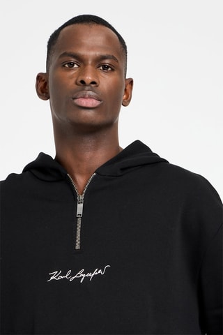 Sweat à capuche en coton biologique - Noir