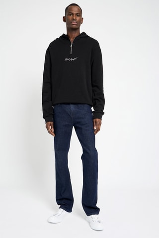 Sweat à capuche en coton biologique - Noir