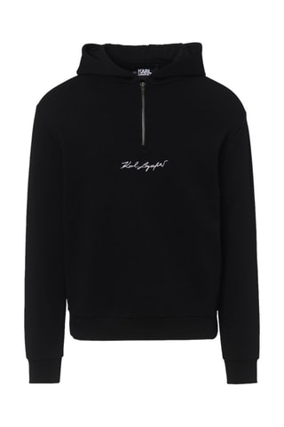 Sweat à capuche en coton biologique - Noir