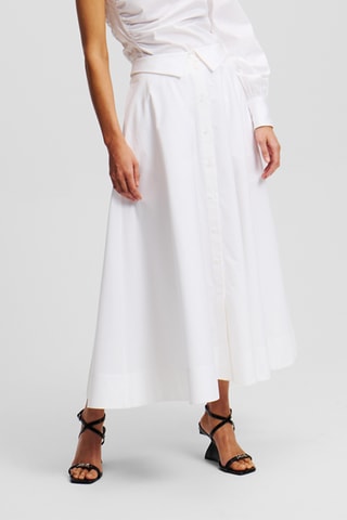 Jupe longue en coton biologique - Blanc