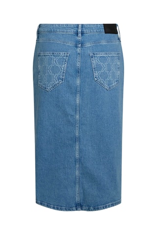 Jupe midi en jean - Bleu