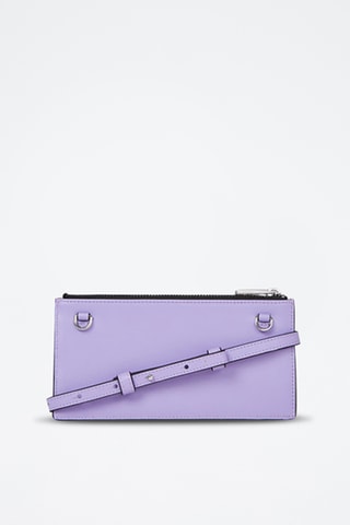 Sac bandoulière en cuir - Mauve