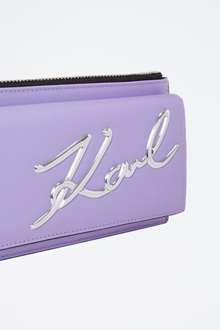 Sac bandoulière en cuir - Mauve