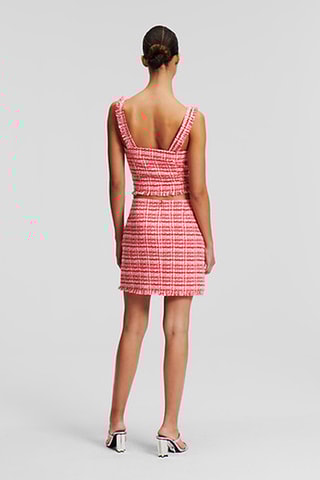 Jupe droite - Rose et rouge