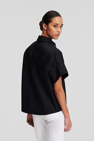 Chemisier en coton biologique - Noir