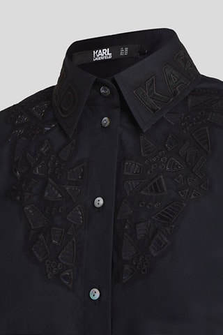 Chemisier en coton biologique - Noir