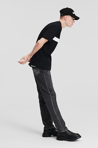 Jean slim en coton biologique - Noir