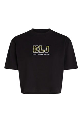 T-shirt cropped en coton biologique - Noir