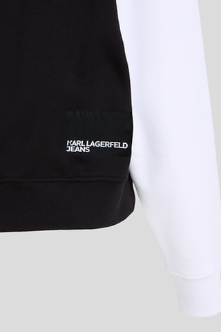 Sweat à capuche en coton biologique - Noir et blanc