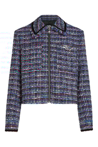 Veste en tweed - Bleu et rouge