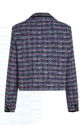 Veste en tweed - Bleu et rouge