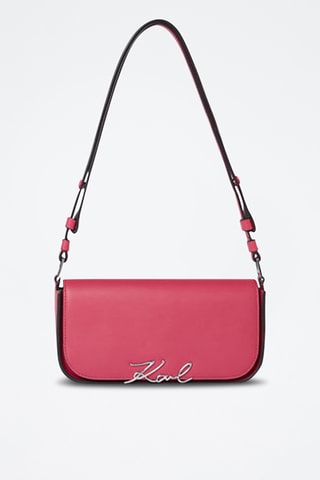 Sac porté épaule en cuir - Rouge