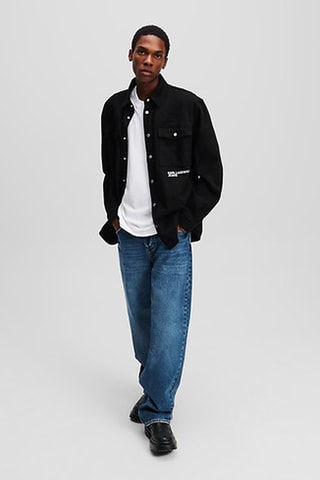 Surchemise en coton biologique - Noir