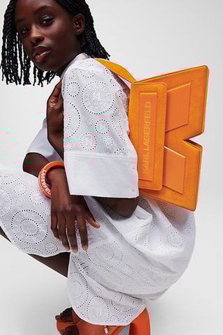 Sac porté épaule en nubuck - Orange