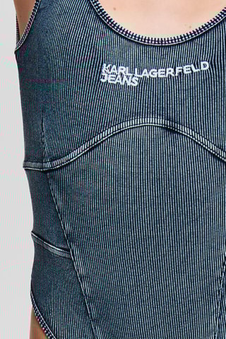 Body en jean et coton biologique - Bleu