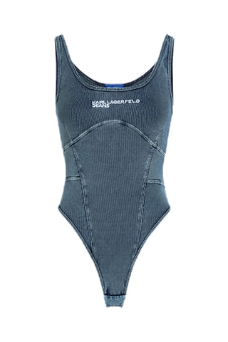 Body en jean et coton biologique - Bleu