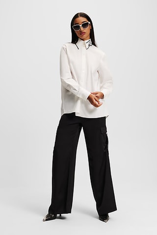 Chemisier en coton biologique - Blanc