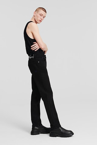 Jean slim en coton biologique - Noir