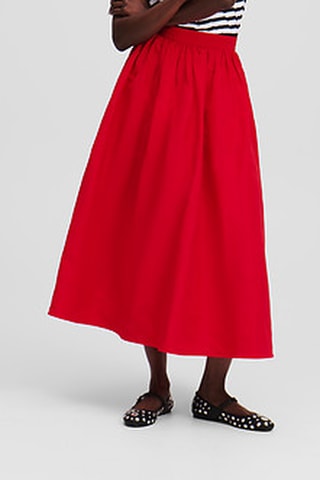 Jupe trapèze - Rouge