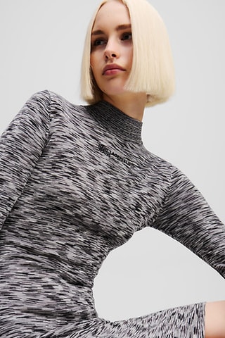 Robe pull - Gris clair chiné