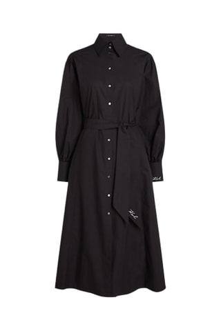 Robe chemise en coton biologique - Noir