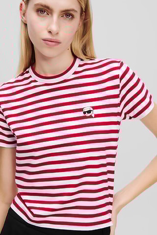 T-shirt en coton biologique - Rouge et blanc