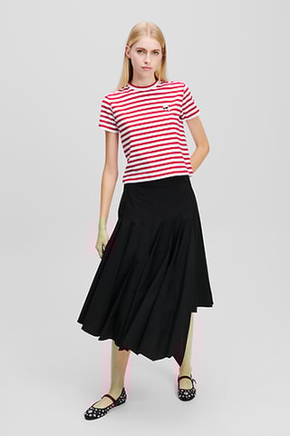 T-shirt en coton biologique - Rouge et blanc