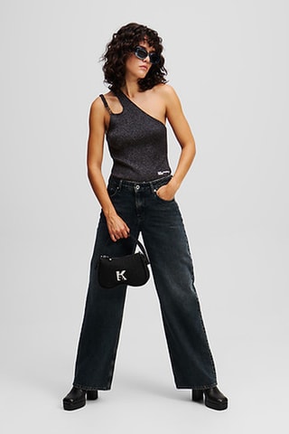 Top asymétrique - Noir