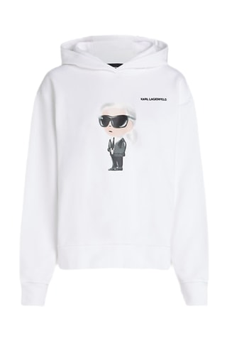 Sweat à capuche en coton biologique - Blanc