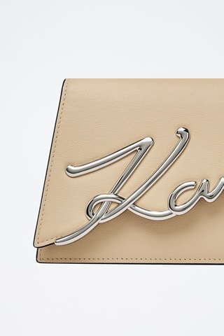 Sac bandoulière en cuir - Beige