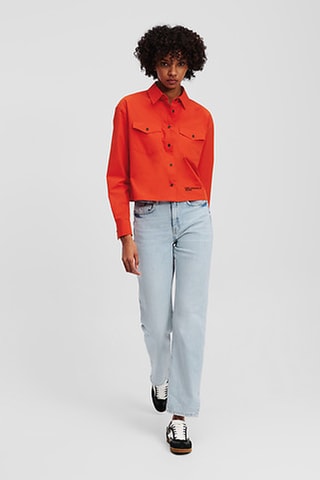 Jean straight en coton biologique - Bleu clair