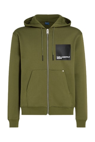 Sweat à capuche en coton biologique - Vert foncé