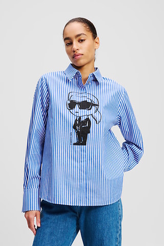 Chemisier - Ciel et blanc