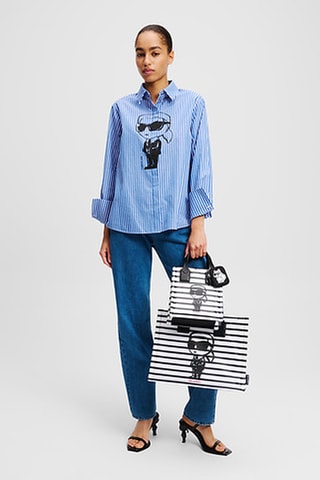 Chemisier - Ciel et blanc