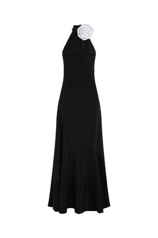 Robe longue en soie - Noir