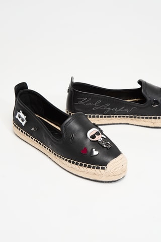 Espadrilles en cuir - Noir