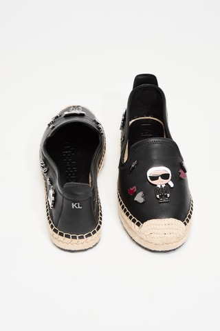 Espadrilles en cuir - Noir