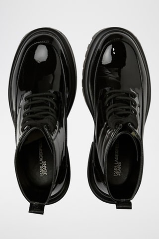 Bottines en cuir verni - Noir