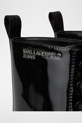 Bottines en cuir verni - Noir