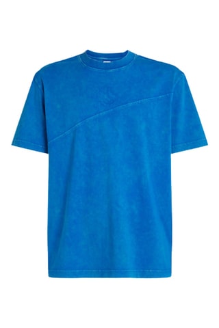 T-shirt relaxed tie and dye en coton biologique - Bleu cobalt