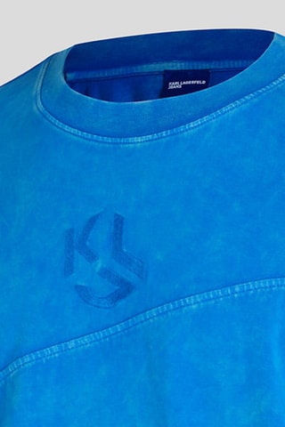 T-shirt relaxed tie and dye en coton biologique - Bleu cobalt