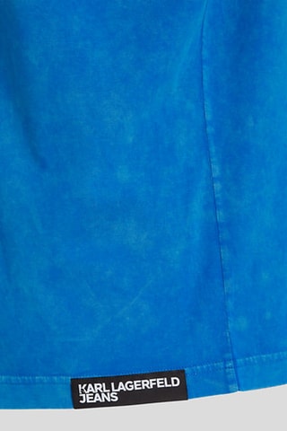 T-shirt relaxed tie and dye en coton biologique - Bleu cobalt