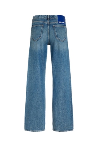 Jean relaxed en coton biologique - Bleu cobalt