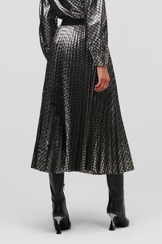 Jupe midi taille haute - Noir