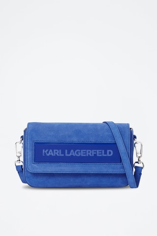 Sac bandoulière en nubuck - Bleu roi