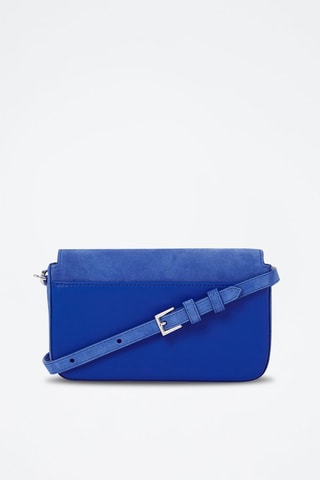 Sac bandoulière en nubuck - Bleu roi