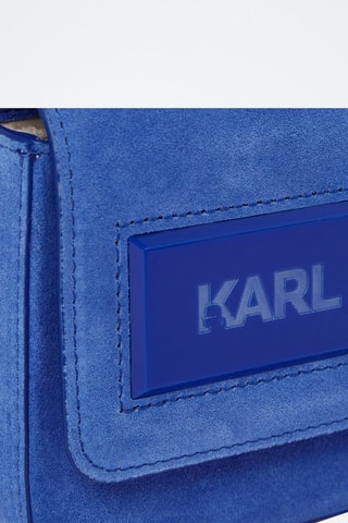 Sac bandoulière en nubuck - Bleu roi