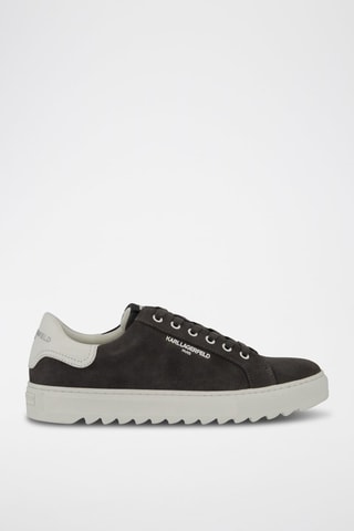 Baskets en nubuck - Noir chiné