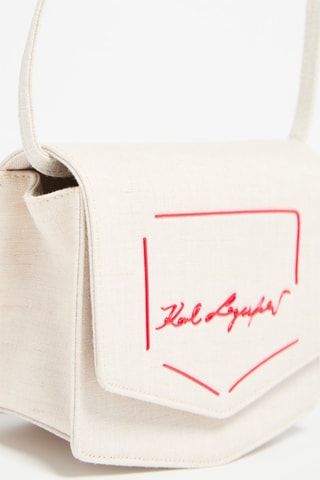 Sac bandoulière en lin - Blanc